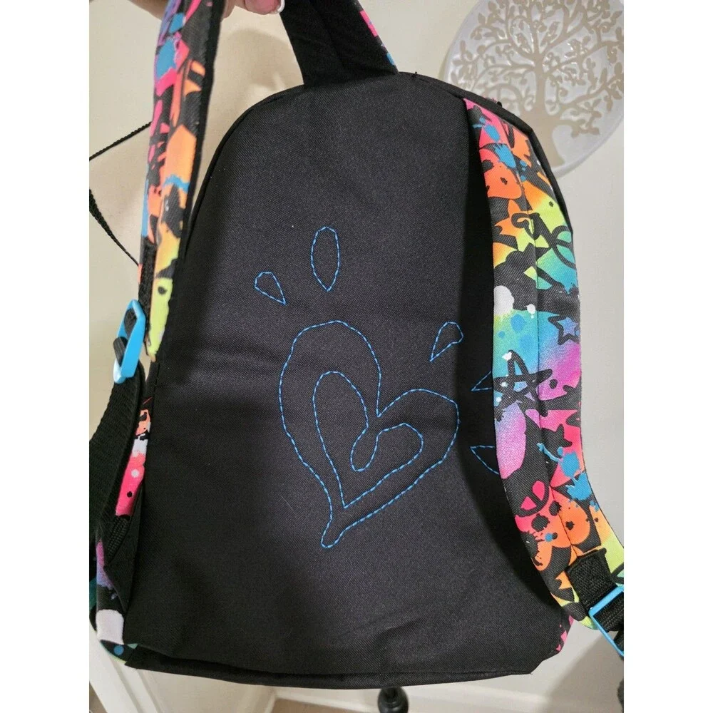 HTF School JUSTICE 2pc BACKPACK & LUNCH BOX TOTE SET EMOJI RAINBOW NwT